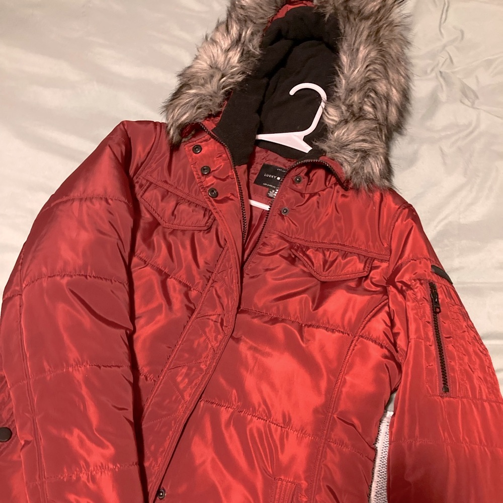 Lucky Brand Long Puff Coat Size M